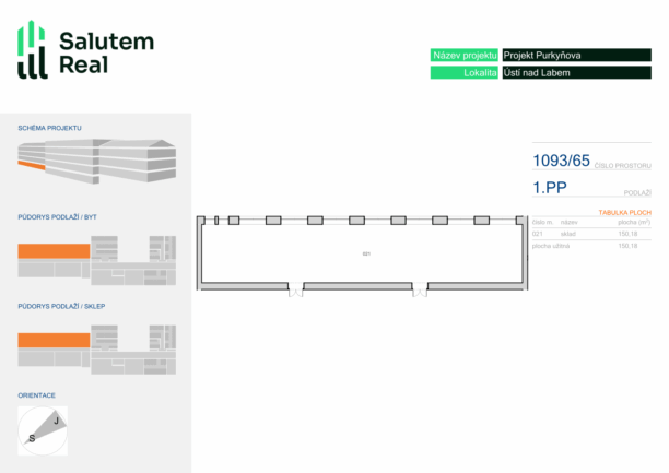 Byt č. 1093/65 – Ústí nad Labem, Purkyňova