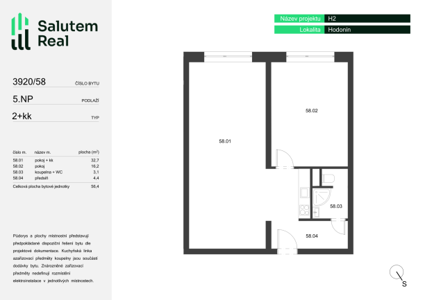 Byt č. 58 – Nový Háj, Hodonín
